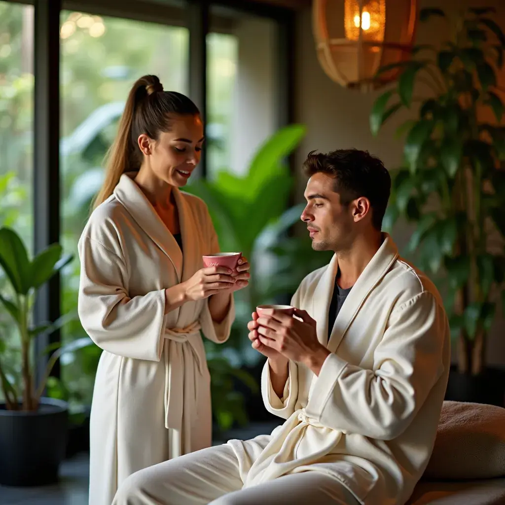 Illustration d'une feuille de thé avec des gouttes d'eau fraîche